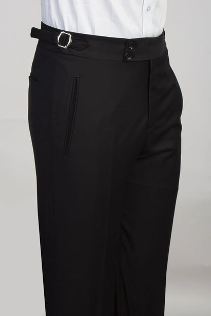 Black Wide peaked lapels Single Breasted 3-piece Formal Men's Suits