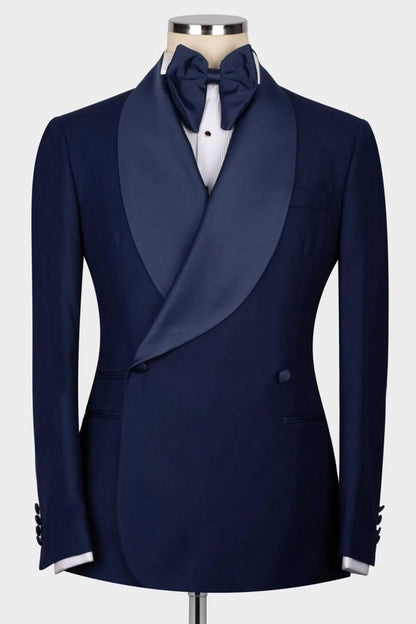 Navy Blue 2-piece Shawl Lapel Tuxedo
