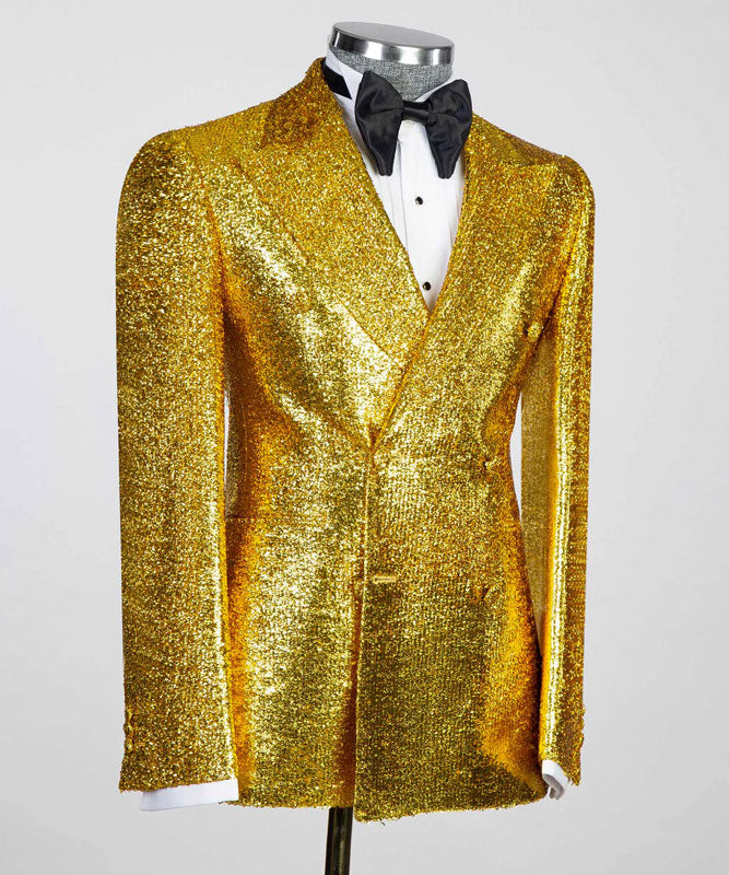 Modern Yellow 2-piece Peak Lapel Tuxedo
