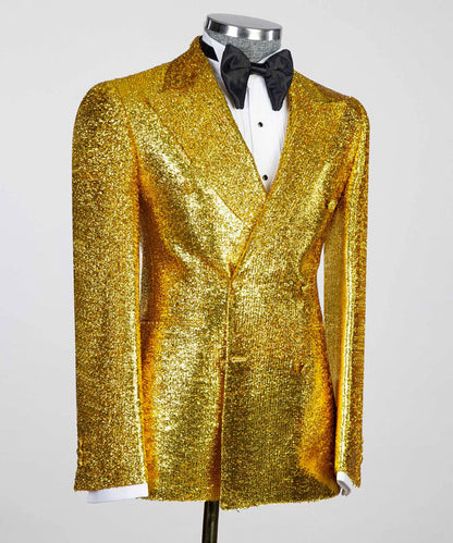 Modern Yellow 2-piece Peak Lapel Tuxedo