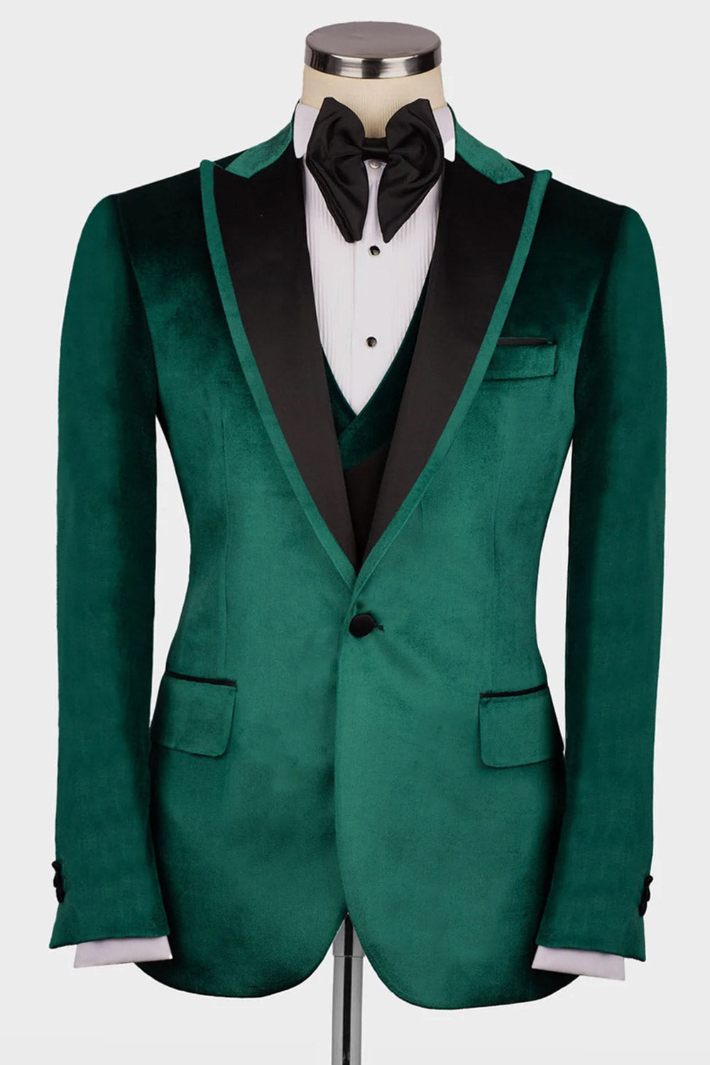 Green Velvet 3-piece Blazer Suit Tuxedo