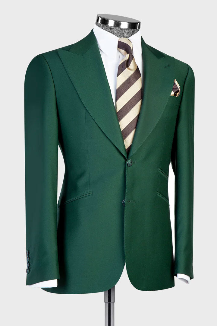 Wide Lapel 3-piece Suit in Green