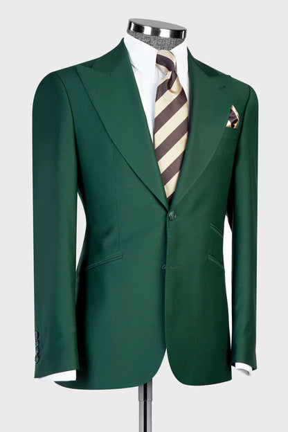 Wide Lapel 3-piece Suit in Green