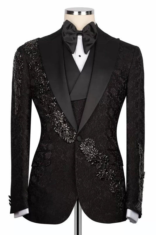 Black 3-Piece Tuxedo for Men - Prom & Wedding Tux