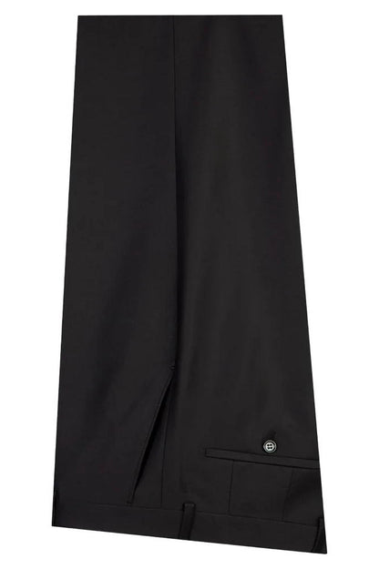 2 Piece Peak Lapel Black Double Breasted Suit