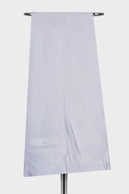 White 2-piece Peak Lapel Double Breasted Suit