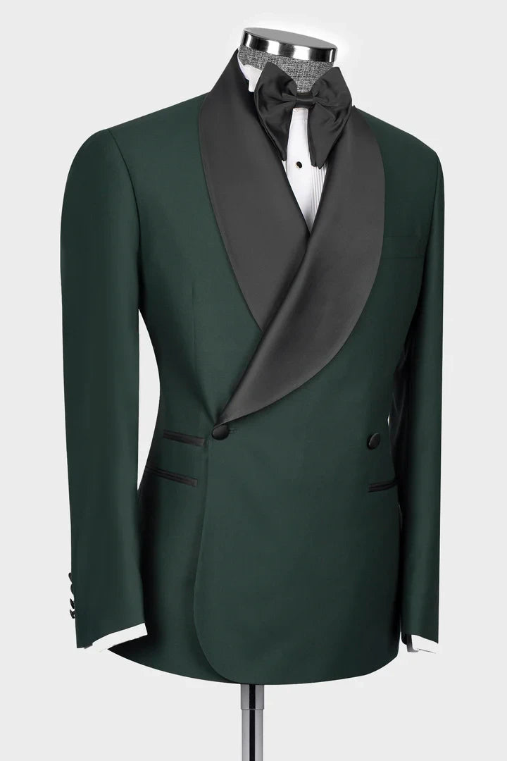 Green Shawl Lapel Two-button Wedding Tuxedo