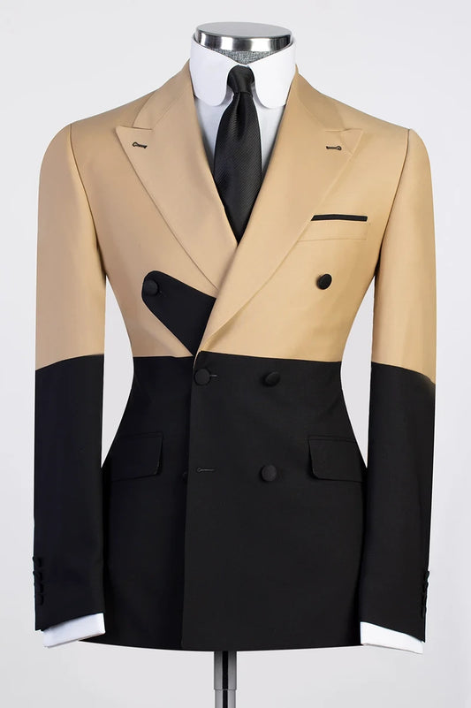Two-tone Double-breasted 2-piece Suit