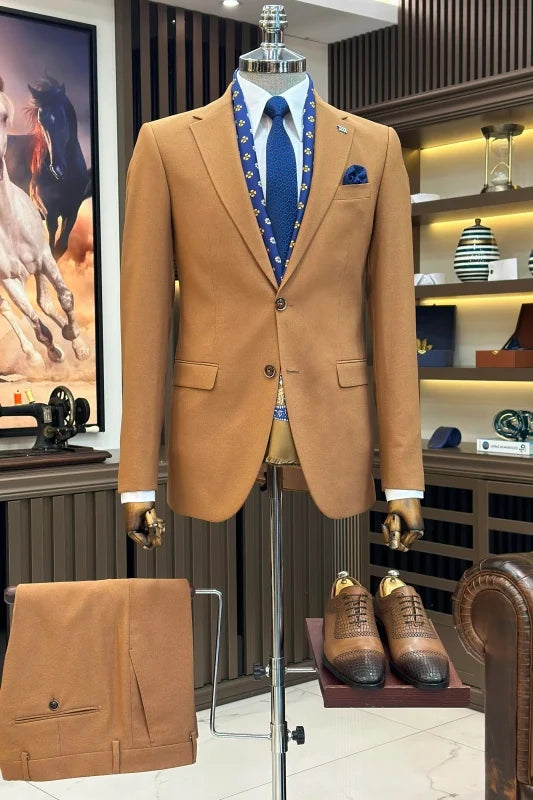 Men's Notch Lapel 2-piece Suit