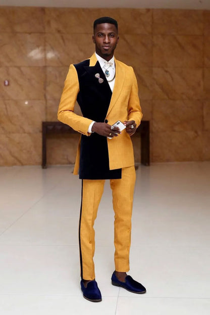 Yellow 2 Piece Suits for Prom