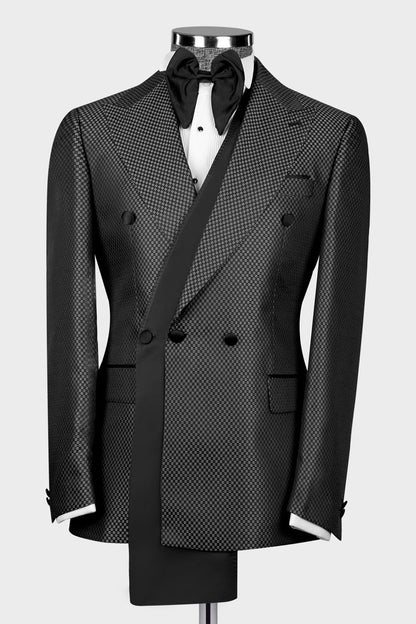 Black 2-piece Double-breasted Outfit