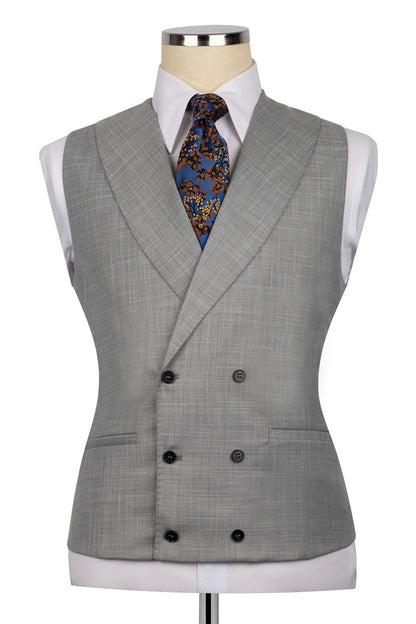 Wide Lapel 3-piece Suit in Gray