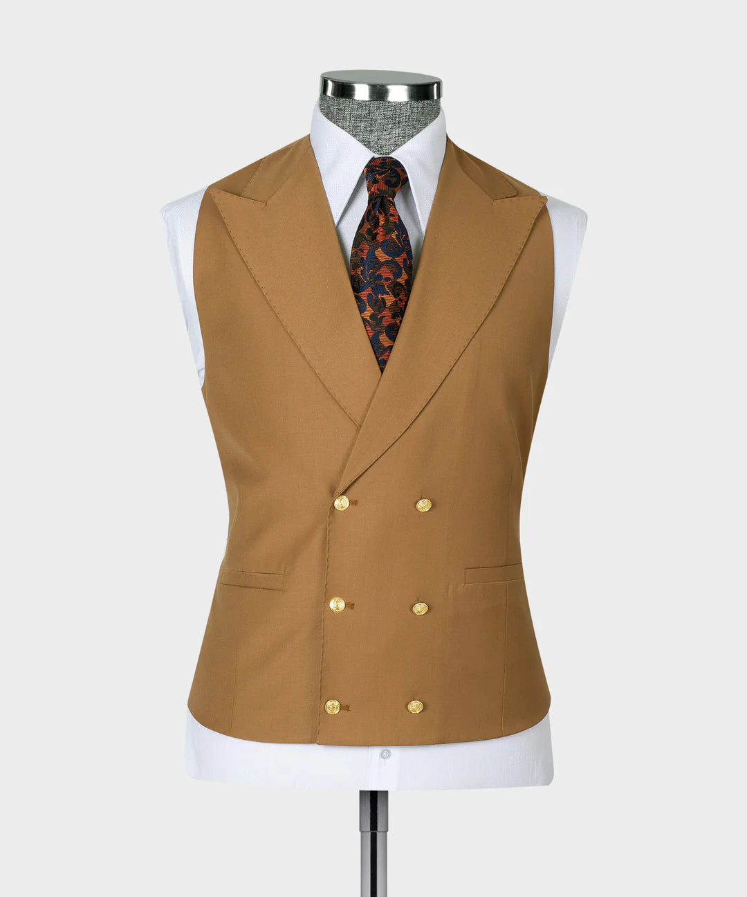 Chic Brown 3-piece Peak Lapel Suit for Prom