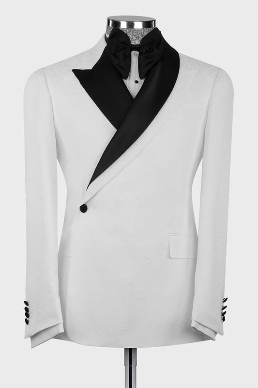 Chic One-button 2-piece Tuxedo in White