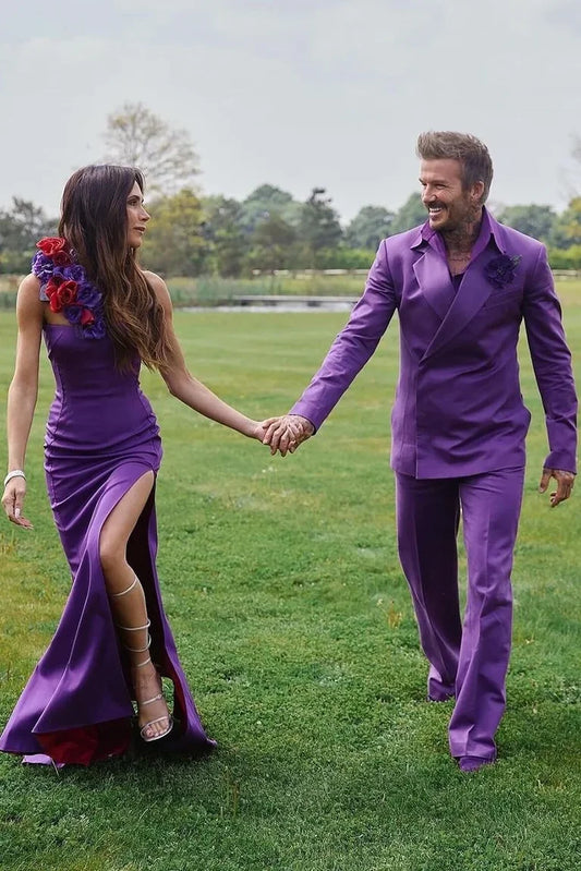 Purple 2-piece Notched Lapel Suit