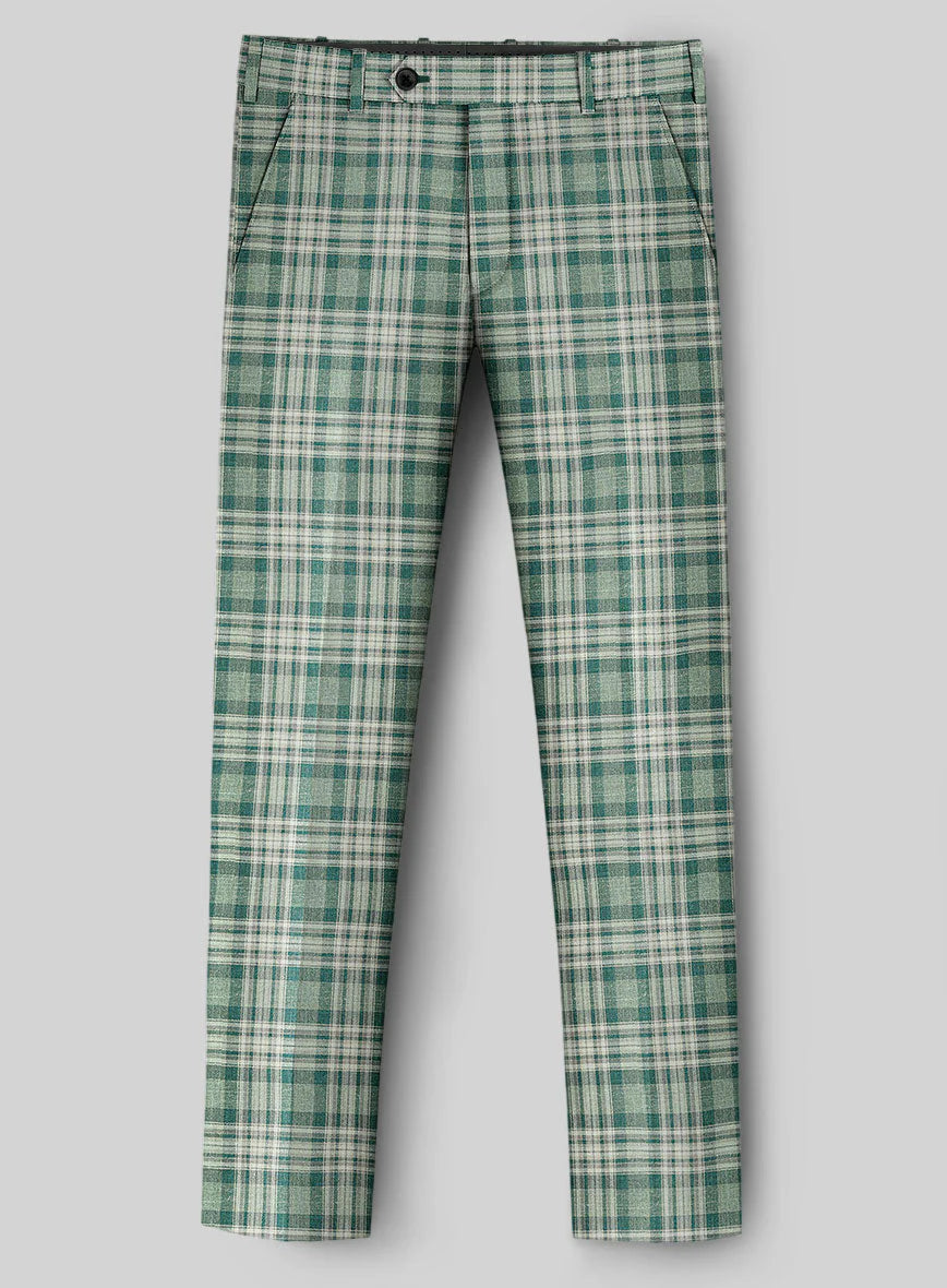 Men's Plaid 2-piece Suit in Green