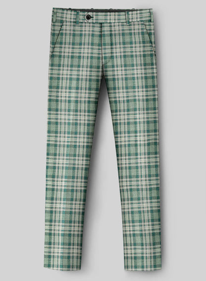 Men's Plaid 2-piece Suit in Green