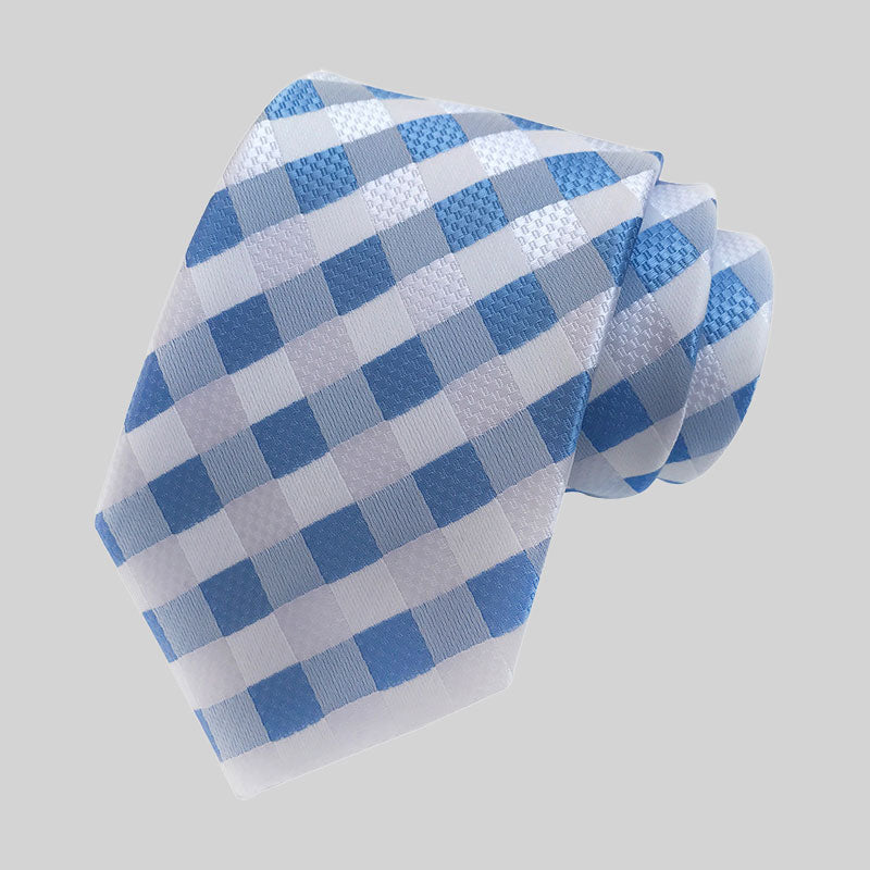 Blue & White Checkered Tie