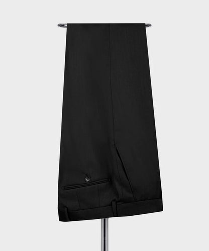 Latest Peaked Lapel Black Double Breasted Suit for Prom