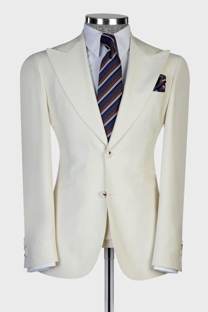Men's Wide Peak Lapel 3-piece Suit