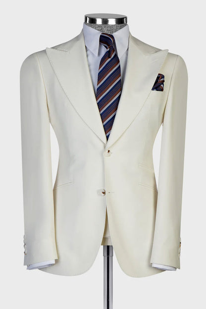 Men's Wide Peak Lapel 3-piece Suit
