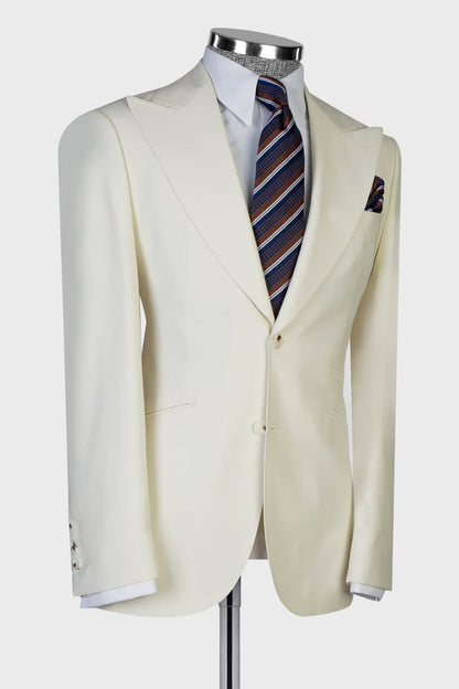 Men's Wide Peak Lapel 3-piece Suit