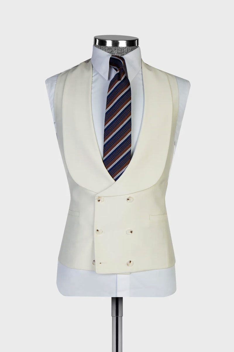 Men's Wide Peak Lapel 3-piece Suit