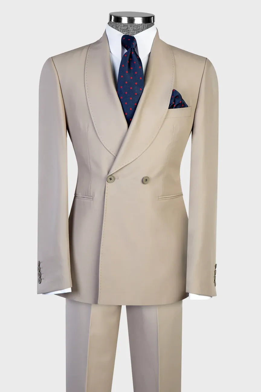 Two-button Shawl Lapel 2-piece Suit