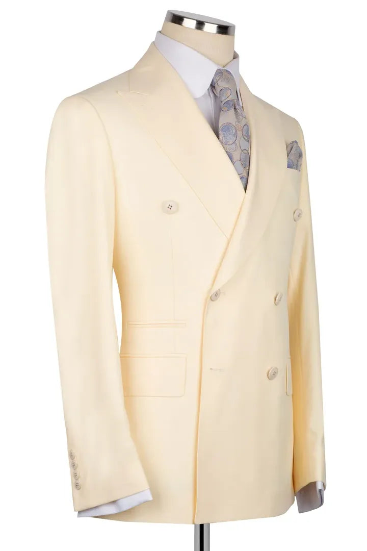 Double-breasted Peak Lapel 2-piece Suit