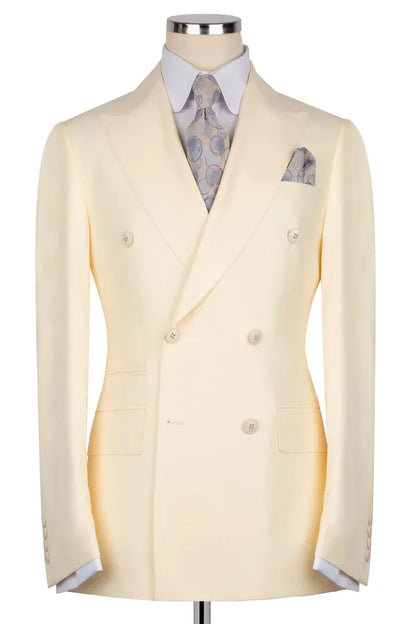 Double-breasted Peak Lapel 2-piece Suit