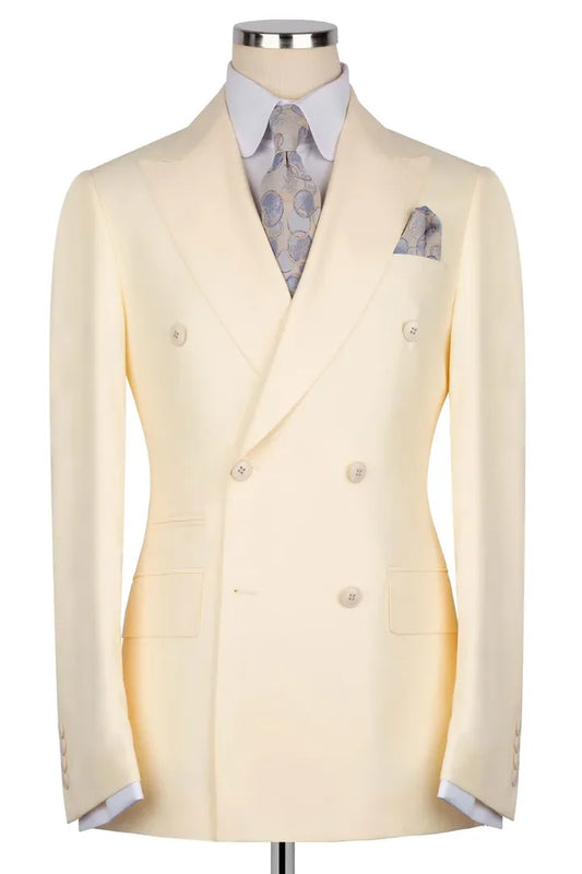 Double-breasted Peak Lapel 2-piece Suit