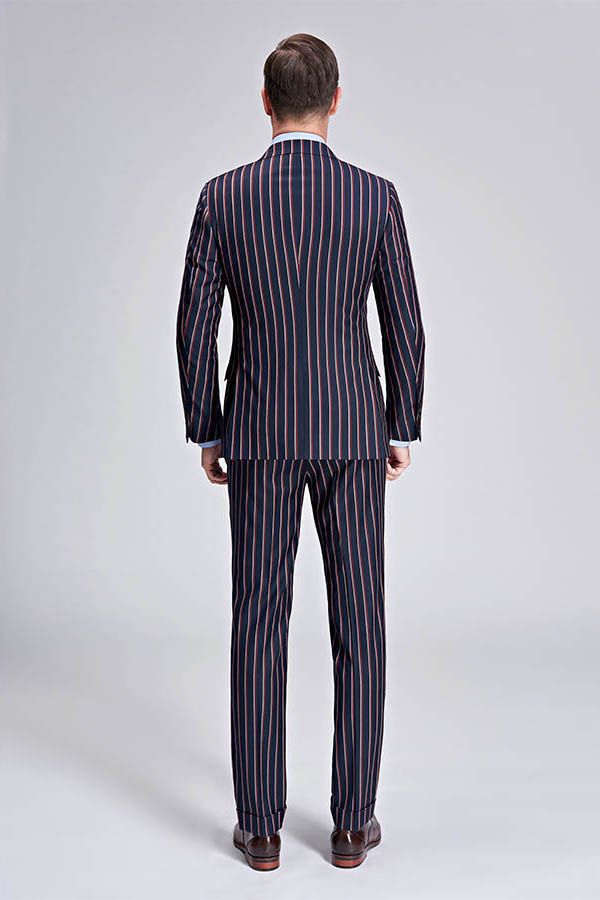 Bespoke Stripes Dark Navy Men's Suit