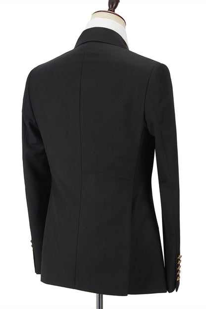 Black Double Breasted Formal Suit