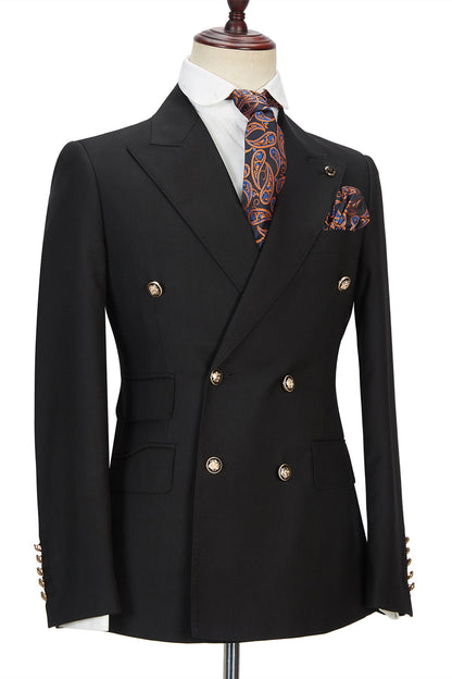 Black Double Breasted Formal Suit