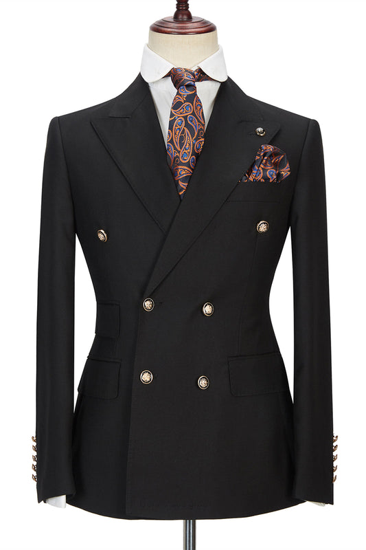 Black Double Breasted Formal Suit