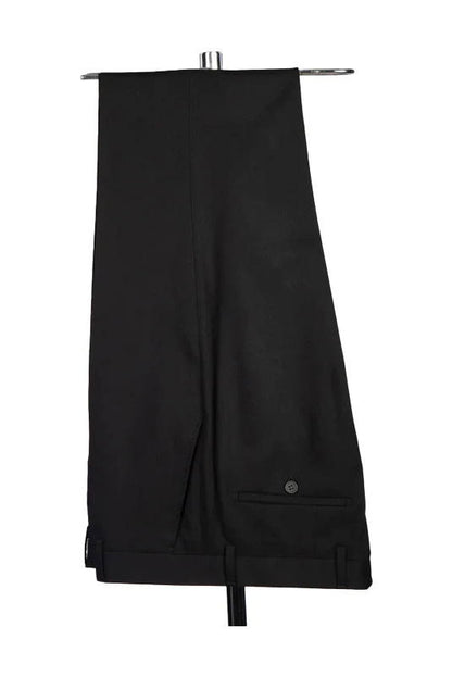Black Classic Peak Lapel 3 Piece Suit