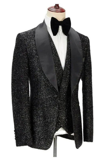 Black Shawl Lapel Wedding Prom Jacket