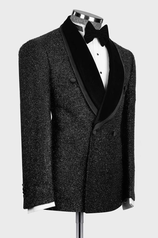 Sparkly Double-breasted 2-piece Blazer Tuxedo