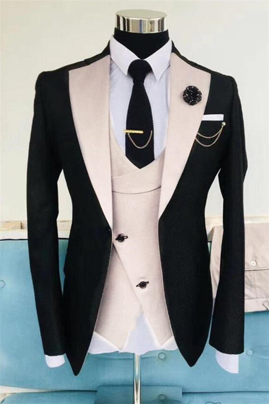 Black Wedding Tuxedos for Men Formal Dinner Prom Outfit Suits