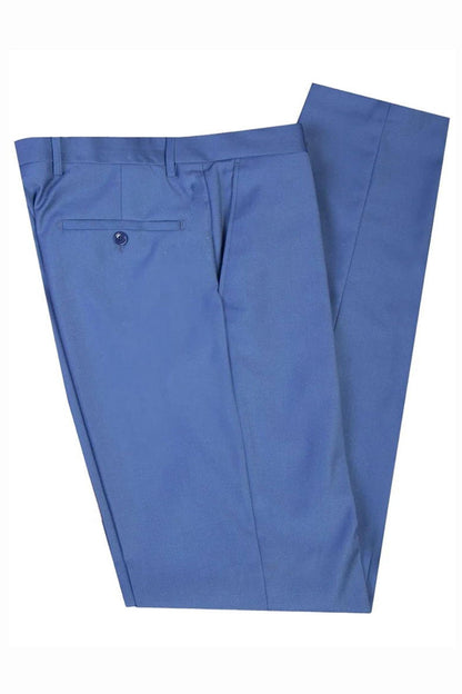 Blue Peak Lapel Men's 3 Piece Suit