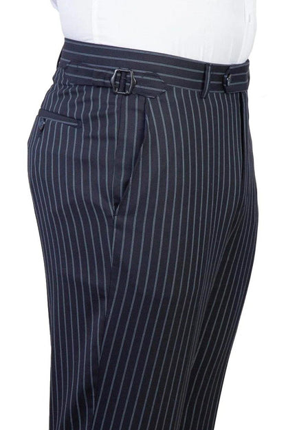 Dark Navy 3 Piece Striped Fashion Suit