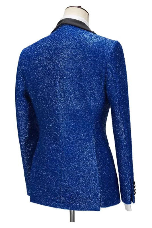 Royal Blue Three Piece Slim Fit Men's Suit