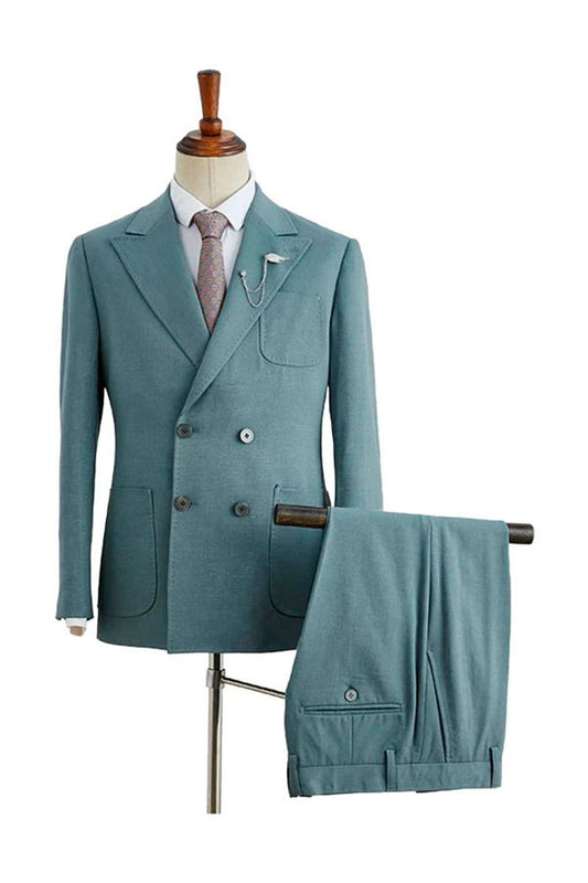 Popular Peaked Lapel Double Breasted 2-piece Suit