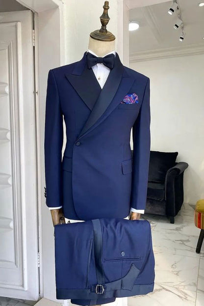 One Button Peak Lapel 2-piece Suit