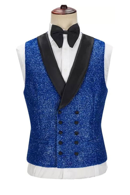 Royal Blue Three Piece Slim Fit Men's Suit