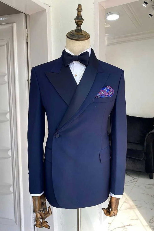 One Button Peak Lapel 2-piece Suit