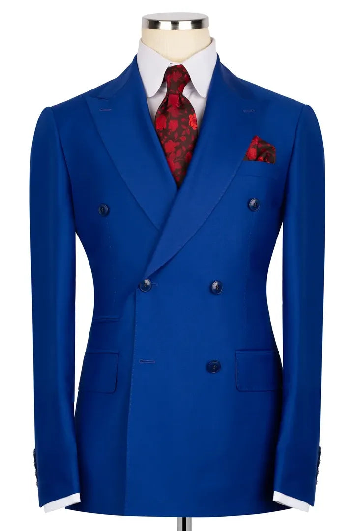 Double-breasted Peak Lapel 2-piece Suit