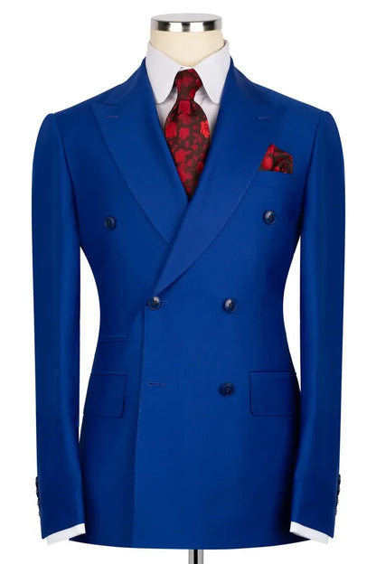 Double-breasted Peak Lapel 2-piece Suit