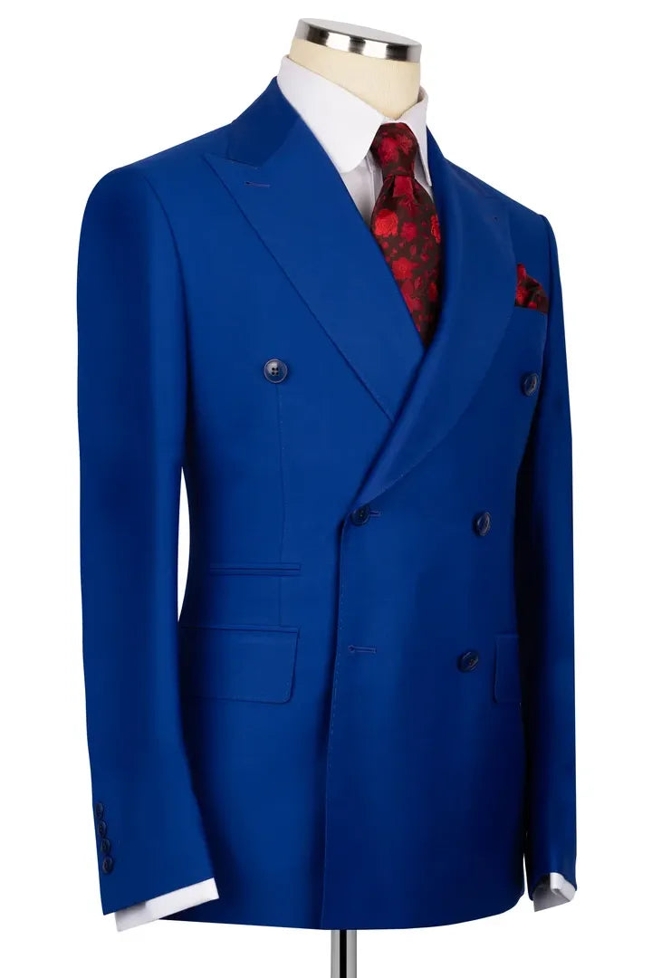 Double-breasted Peak Lapel 2-piece Suit