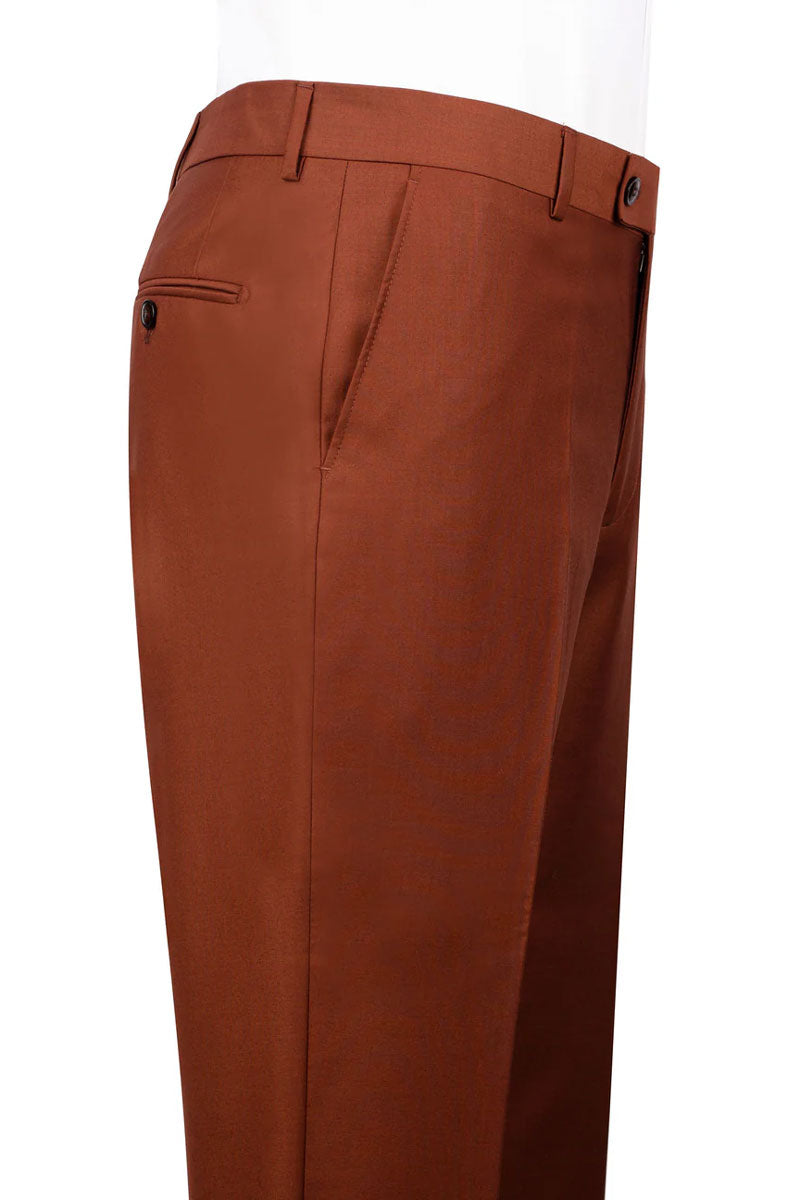 Men's Brown Double-breasted 2-piece Suit
